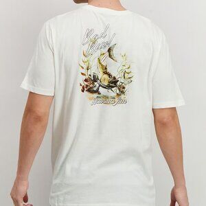 Havana Jim Men Crew Neck Short Sleeve Graphic Print T-shirt, White Size XXL